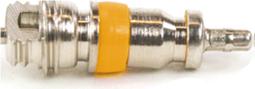 TPMS Valve Cores, Yellow Banded, Nickle-Plated-box of 100