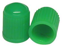 Green Valve Caps with Red Silicone Seal for Nitrogen Filled Tire - box of 100