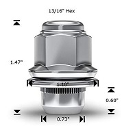Toyota 12x1.50  Mag Lug Nut with Washer 25pcs
